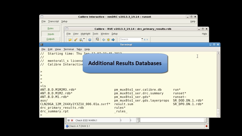 Opening side-RDBs automatically in Calibre RVE