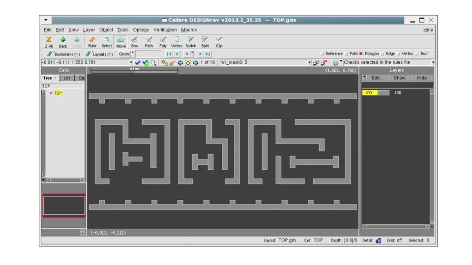 Debugging double patterning results using Calibre RealTime