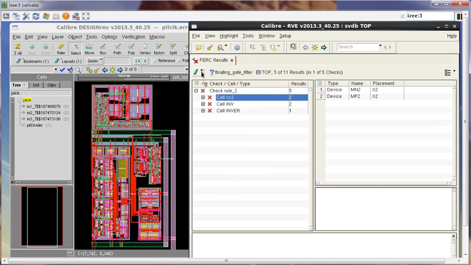 Grouping and filtering Calibre PERC results using Calibre PERC RVE
