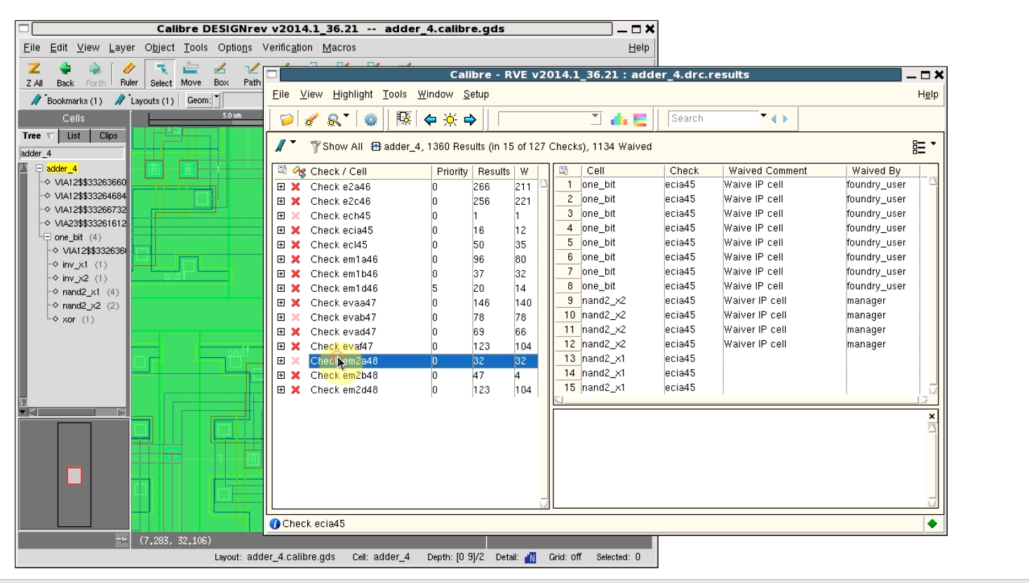 How to Filter DRC Results by Waived Comment and User