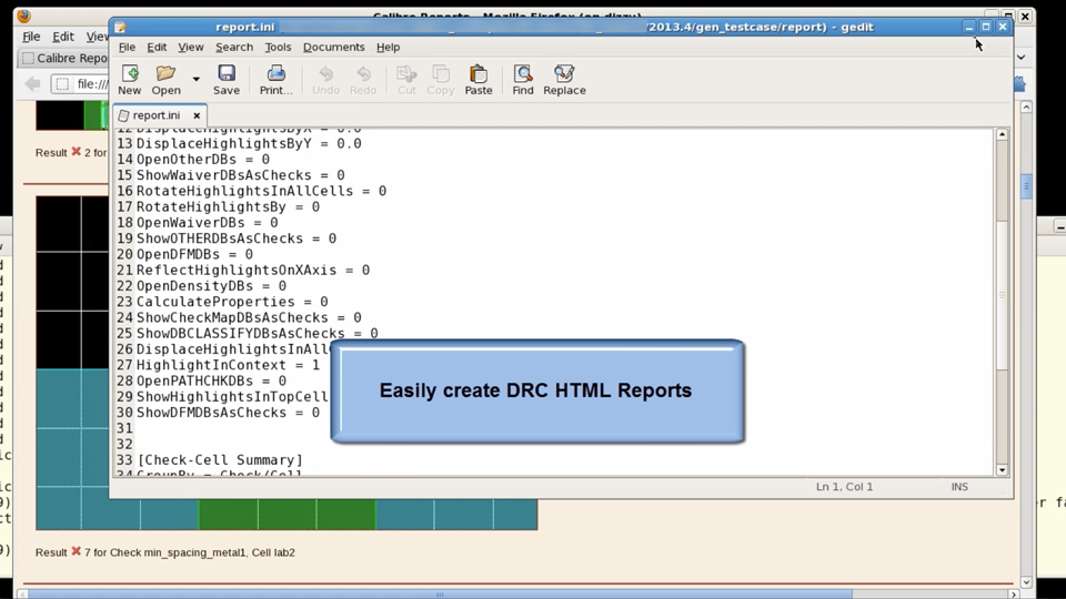How to easily create DRC HTML Reports from the Calibre Interface