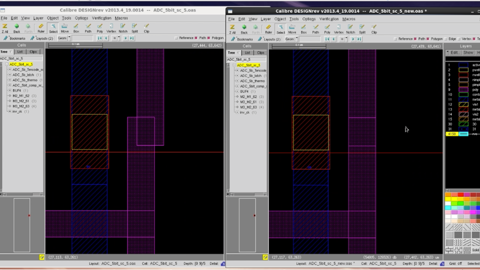 Linking multiple windows for panning & zooming in Calibre DESIGNrev