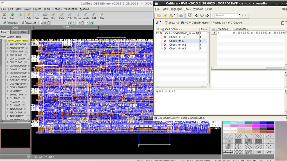 Waiving DRC results using Calibre RVE