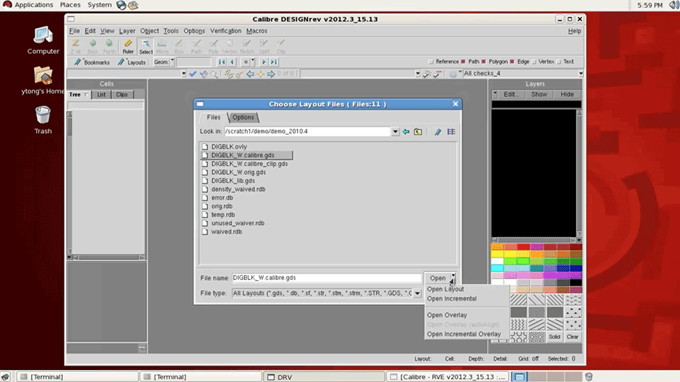 Instantly open a partial GDS or Oasis database in DESIGNrev
