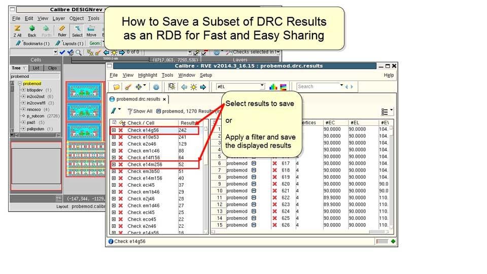 How to save a subset of DRC results as an RDB for fast and easy sharing