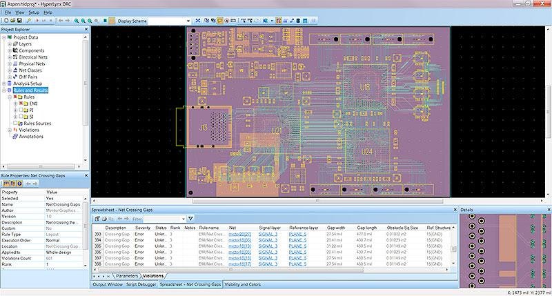 HyperLynx DRC - PCB design rule checking tool - Mentor Graphics