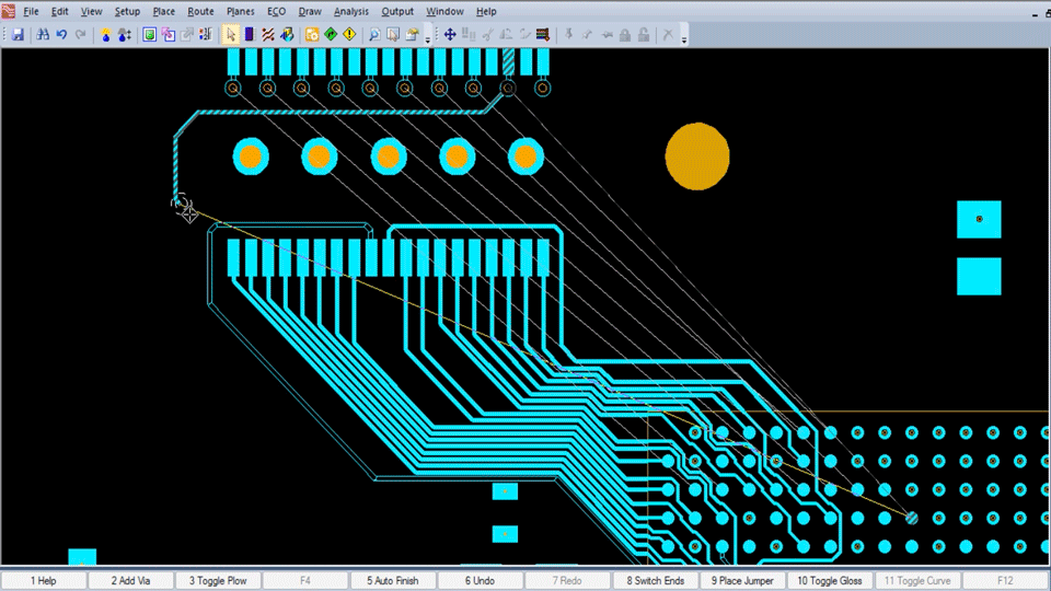 Real Trace Plow Autoactive PCB trace routing mode Mentor Graphics