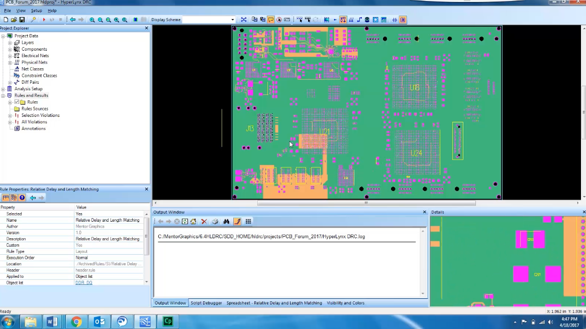 Relative Delay and Length Matching Mentor Graphics